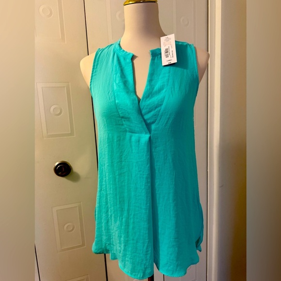 a.n.a Tops - NWT Ana Blouse Teal Short Sleeve Tank